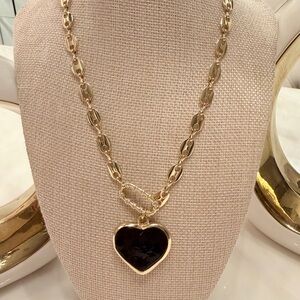 Gold Heart Pendant Necklace